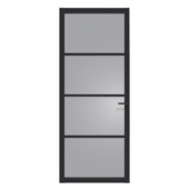 Arne & Bodil binnendeur ABE100 rook glas - diep zwart afgelakt