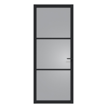 Arne & Bodil binnendeur ABE101 rook glas - diep zwart afgelakt