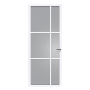 Arne & Bodil binnendeur ABE106 rook glas - extra wit afgelakt