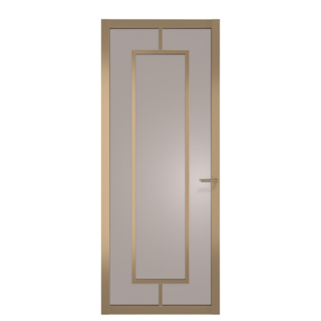 Arne & Bodil binnendeur ABE108 brons glas - metallic brons staallook afwerking