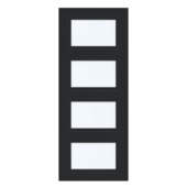 Arne & Bodil binnendeur ABT308 satijnglas - diep zwart afgelakt