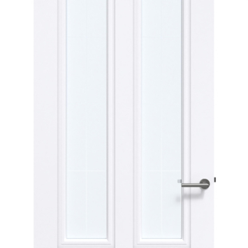 Arne & Bodil binnendeur ABT321 mat glas 8 vlaks met blanke rand - extra wit afgelakt