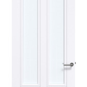 Arne & Bodil binnendeur ABT321 mat glas 8 vlaks met blanke rand - extra wit afgelakt