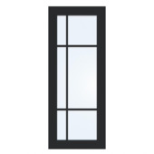 Arne & Bodil binnendeur ABD501 blank glas - diep zwart afgelakt