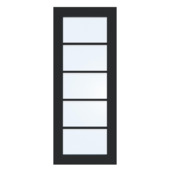 Arne & Bodil binnendeur ABD516 blank glas - diep zwart afgelakt