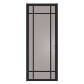 Arne & Bodil binnendeur ABE107 brons glas - diep zwart afgelakt