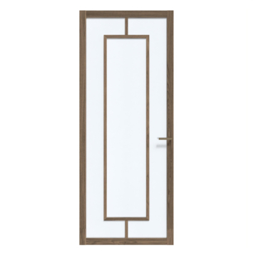 Arne & Bodil binnendeur ABE108 satijnglas - donker eiken houtlook afwerking