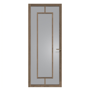 Arne & Bodil binnendeur ABE108 rook glas - donker eiken houtlook afwerking