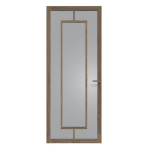 Arne & Bodil binnendeur ABE108 rook glas - donker eiken houtlook afwerking