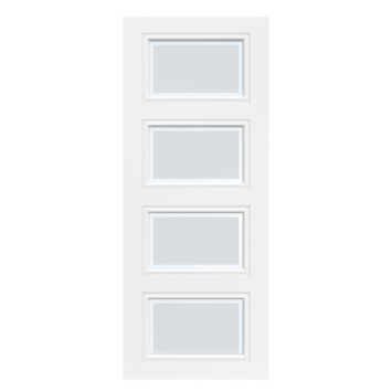 Arne & Bodil binnendeur ABT308 mat glas met blanke rand - wit afgelakt