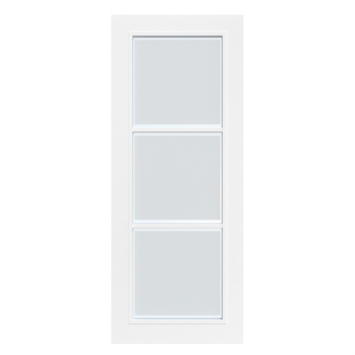 Arne & Bodil binnendeur ABB104 mat glas met blanke rand - wit afgelakt - glaslat wit
