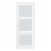 Arne & Bodil binnendeur ABB105 mat glas met blanke rand - wit afgelakt - glaslat wit