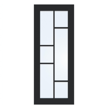 Arne & Bodil binnendeur ABD506 blank glas - diep zwart afgelakt