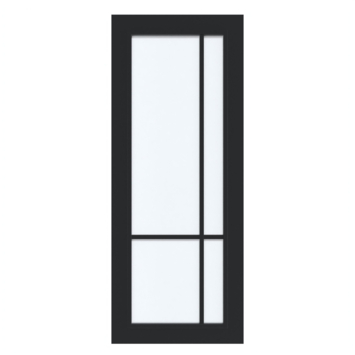 Arne & Bodil binnendeur ABD521 satijnglas - diep zwart afgelakt