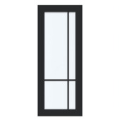 Arne & Bodil binnendeur ABD521 satijnglas - diep zwart afgelakt