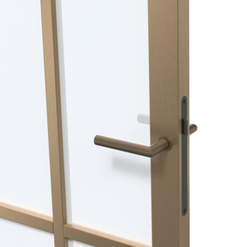 Arne & Bodil binnendeur ABE106 satijnglas - metallic brons staallook afwerking