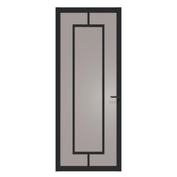 Arne & Bodil binnendeur ABE108 brons glas - diep zwart afgelakt