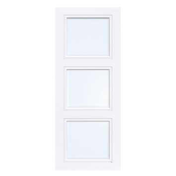 Arne & Bodil binnendeur ABT306 blank facetglas - extra wit afgelakt