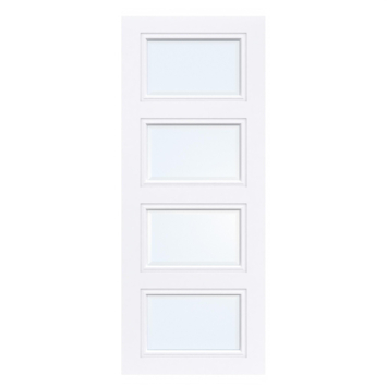 Arne & Bodil binnendeur ABT308 blank facetglas - extra wit afgelakt