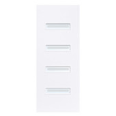 Arne & Bodil binnendeur ABD16 mat glas met blanke rand - extra wit afgelakt