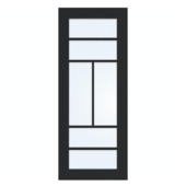 Arne & Bodil binnendeur ABD507 blank glas - diep zwart afgelakt