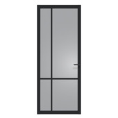 Arne & Bodil binnendeur ABE103 rook glas - diep zwart afgelakt