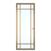 Arne & Bodil binnendeur ABE107 blank glas - metallic brons staallook afwerking