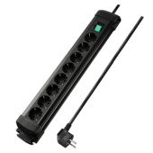 Handson stekkerdoos 8-voudig met schakelaar zwart 3 m