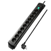 Handson stekkerdoos 10-voudig met schakelaar zwart 3 m