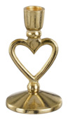 Kandelaar hart goud 7,5 x 7 x 15 cm