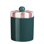 Voorraadpot groen met bolletje 20,5 x Ø 14 cm