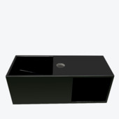 Marho Silara fontein met nis mat zwart composiet