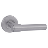 Karwei deurkruk set Romeo rond rozet RVS look aluminium