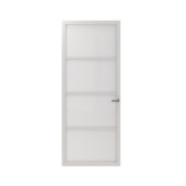 Lundia binnendeur Lumen En 2D03 mat glas wit gegrondverfd opdek rechts 93 x 231,5 cm inclusief deurbeslag Tord