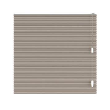 KARWEI dubbel plisségordijn draaikiepraam 28671 taupe linnenlook lichtdoorlatend op maat