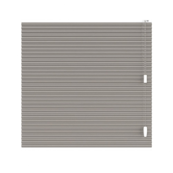 KARWEI dubbel plisségordijn draaikiepraam 28672 taupe linnenlook lichtdoorlatend op maat