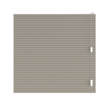 KARWEI dubbel plisségordijn draaikiepraam 28677 taupe structuur transparant op maat