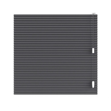 KARWEI dubbel plisségordijn gewoon raam 28674 zwart linnenlook lichtdoorlatend op maat