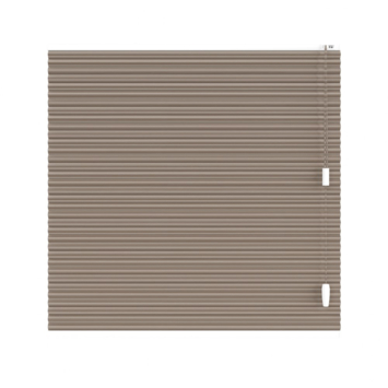 KARWEI dubbel plisségordijn gewoon raam 28638 taupe verduisterend op maat