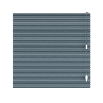 KARWEI dubbel plisségordijn draaikiepraam 28647 vergrijsd blauw verduisterend op maat