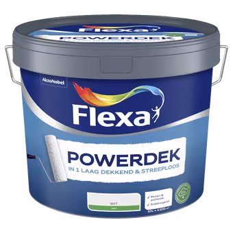 Flexa Powerdek muurverf mat wit 10 liter
