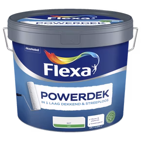 Flexa Powerdek muurverf mat wit 10 liter