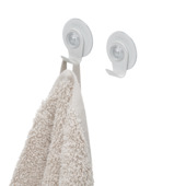 Tiger haak Simply set van 2 transparant/wit kunststof