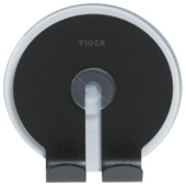 Tiger dubbele zuignap-haak  Twin  transparant/zwart