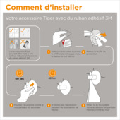 Tiger handdoekhaak set van 2 geborsteld RVS