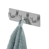 Tiger zelfklevende multihaak Open geborsteld RVS