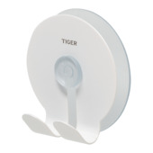 Tiger dubbele zuignap-haak Twin transparant/wit