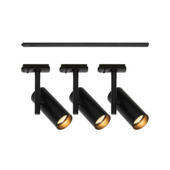 Nordlux 3-spot railverlichting met 1 meter rail Jerome Link 8W GU10 fitting zwart