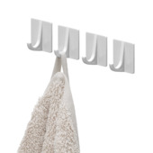 Tiger ophang haak Baseline Rectangle medium wit ABS set van 4