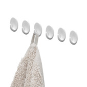 Tiger ophang haak Baseline Oval small wit ABS set van 6